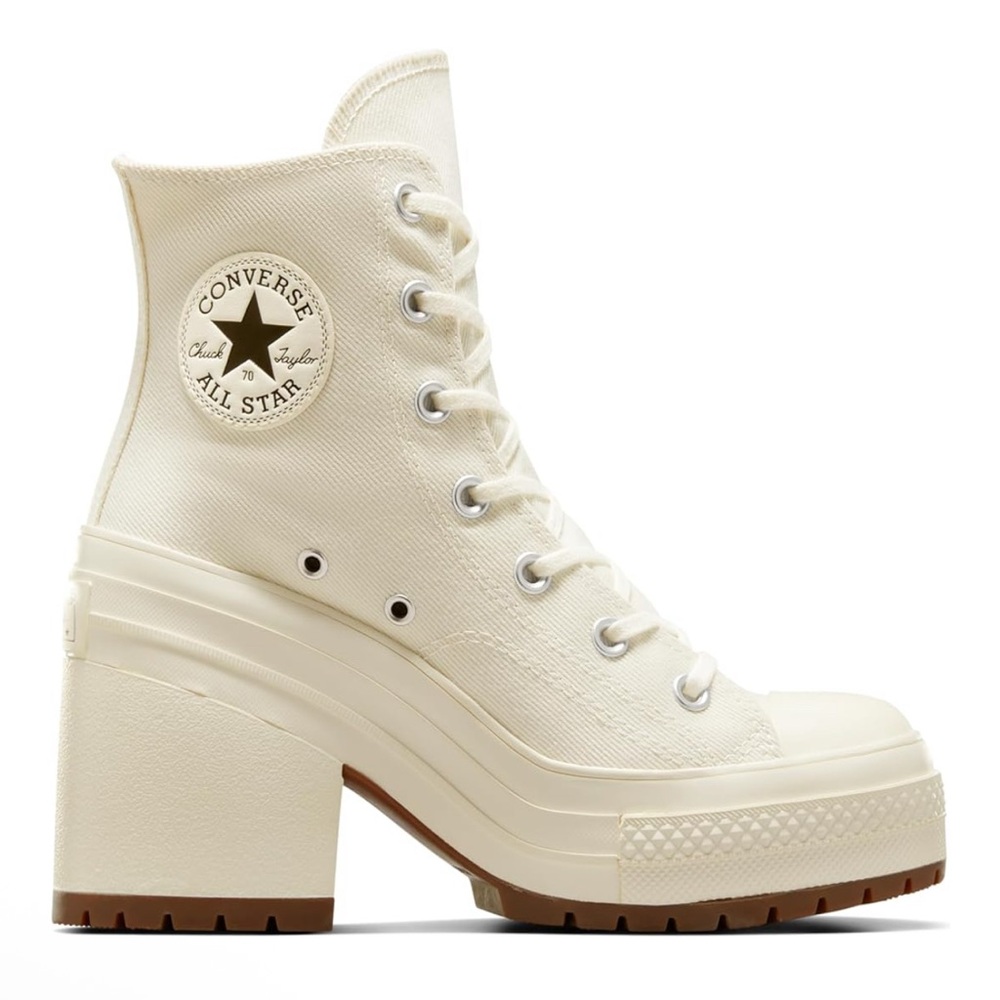 Converse Women's Cream Heeled Boots